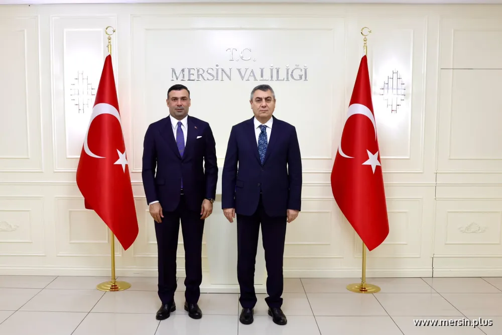 Mersin Valisi Atilla Toros’tan MTSO Başkanı Serdar Yıldızgörer’e Tebrik Ziyareti: Kent Ekonomisi Masada