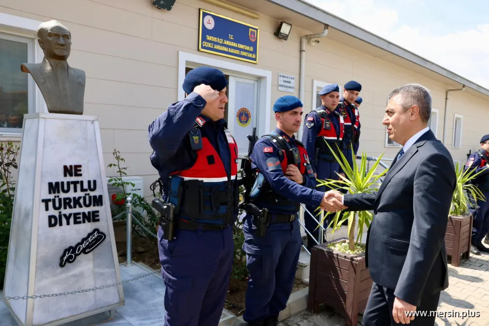 Tarsus’ta Jandarma Ziyareti: Vali Atilla Toros Çiçekli Karakolu’nda İncelemelerde Bulundu