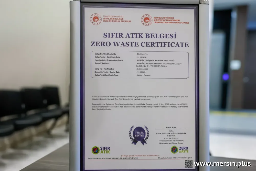 Yenişehir Belediyesi’nin Sıfır Atık Sistemi Tescillendi