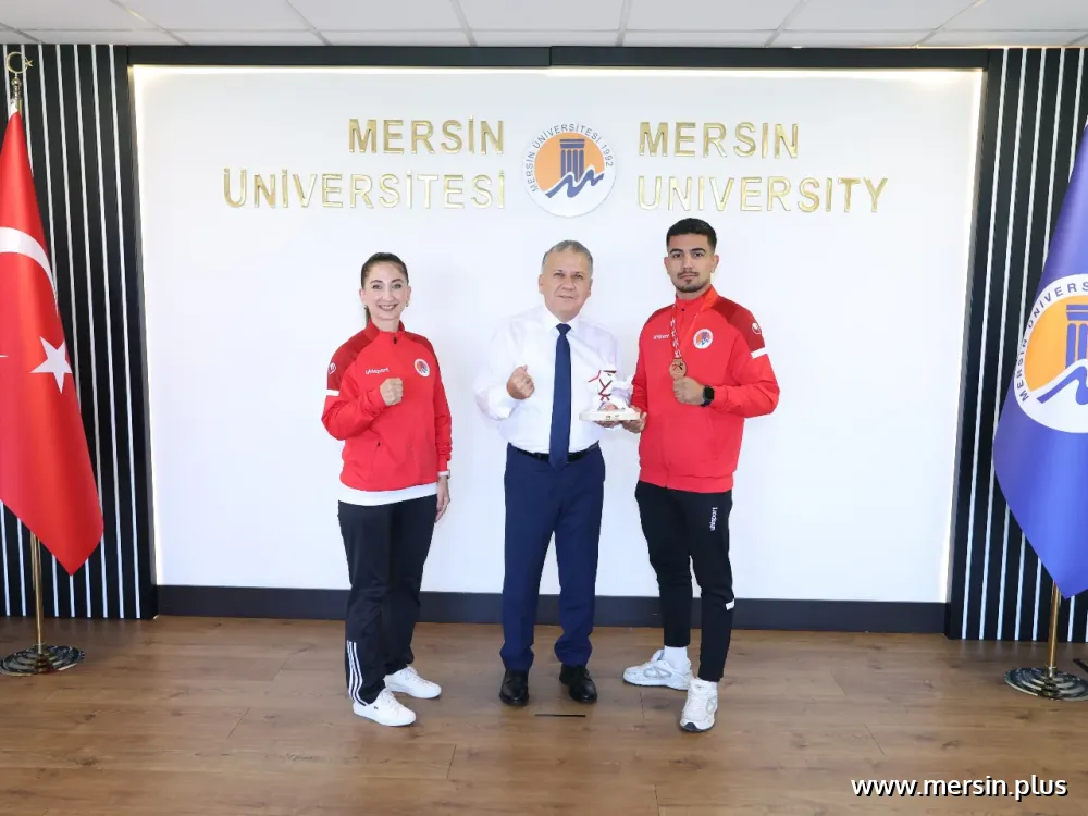 Avrupa Üçüncüsü Samet Yaman’dan Rektör Prof. Dr. Erol Yaşar’a Ziyaret
