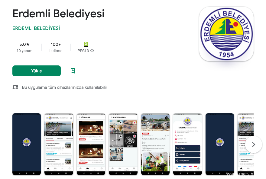 Erdemli Belediyesi İOS ve Android Mobil Uygulaması Yayında