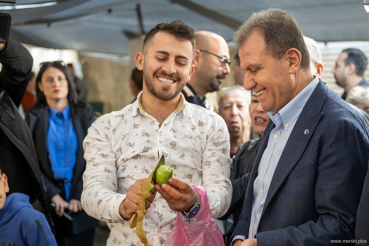 Vahap Seçer, bu haftaki saha programını Mezitli ilçesinde sürdürdü