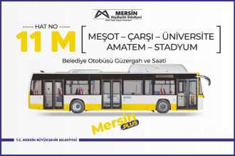 11M - Meşot - Çarşi - Üni̇versi̇te - Amatem - Stadyum Mersin Belediye Otobüsü Güzergah Ve Saati