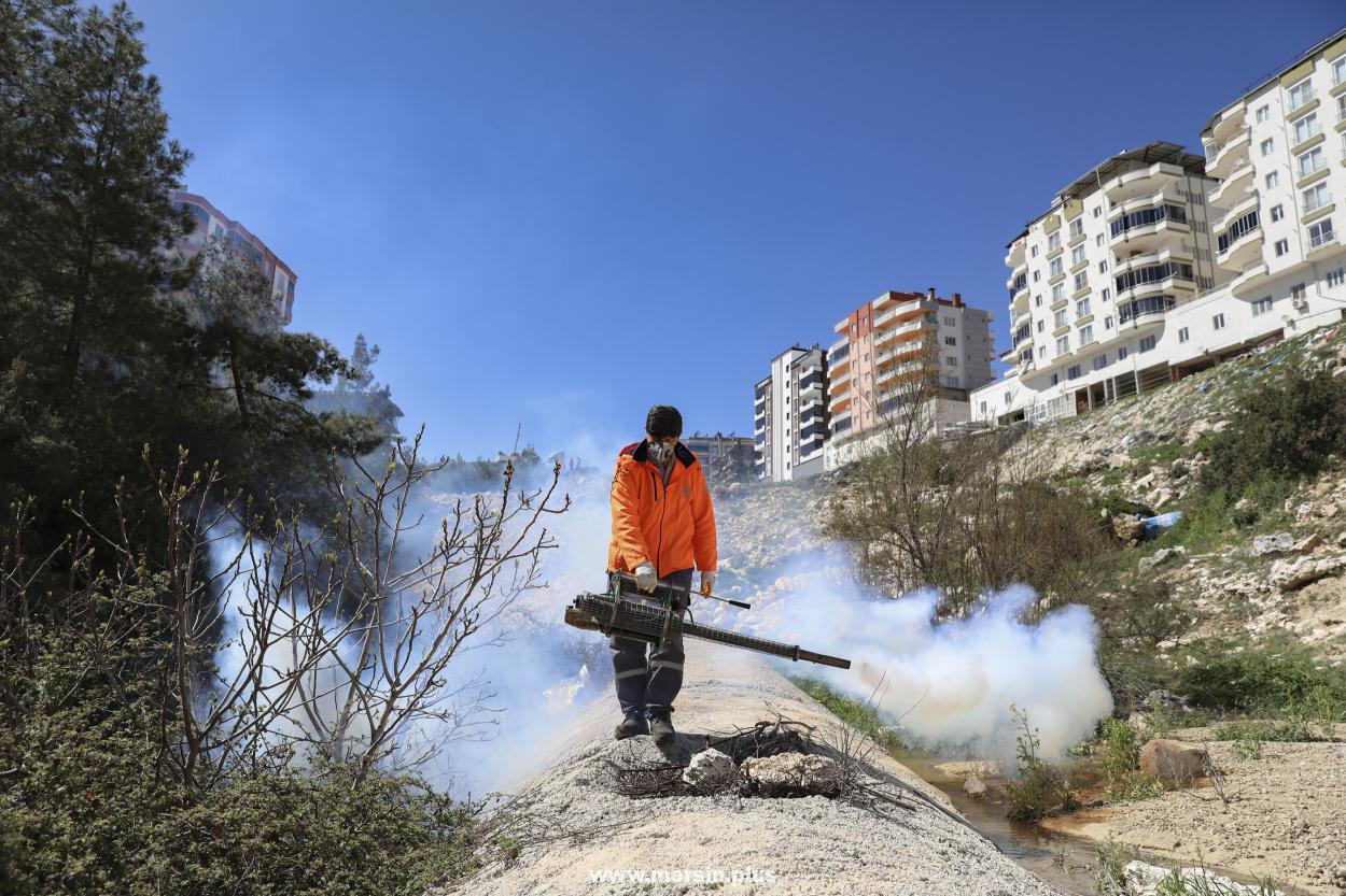 Büyükşehir, Gülnar’da Temizlik ve İlaçlama Çalışmalarına Kesintisiz Devam Ediyor