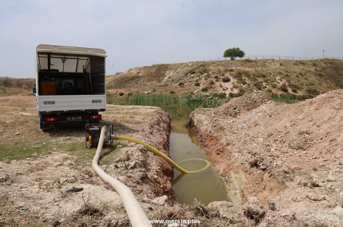 Toroslar’da Uzun Süredir Bakımsız Kalan Gölet Alanında Islah Çalışmaları Yürütülüyor