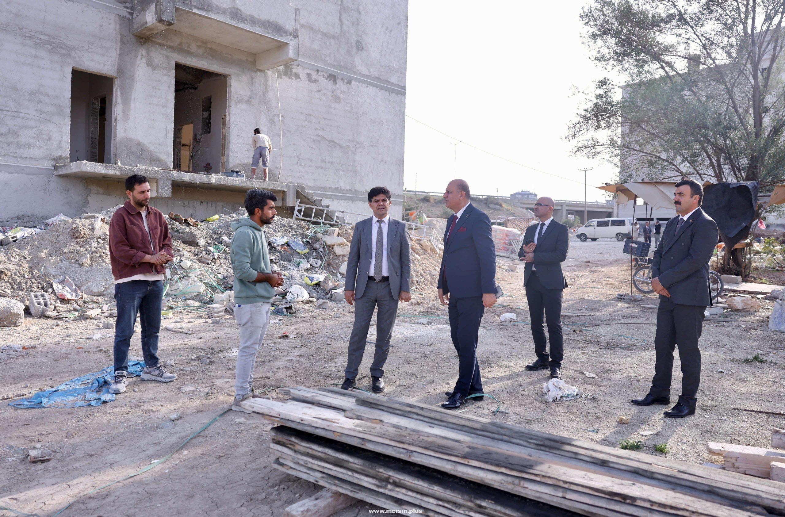 Tarsus’ta Şeref Aydoğan İlkokulu ve Ortaokulu İnşaatında Son Durum Yerinde Görüldü