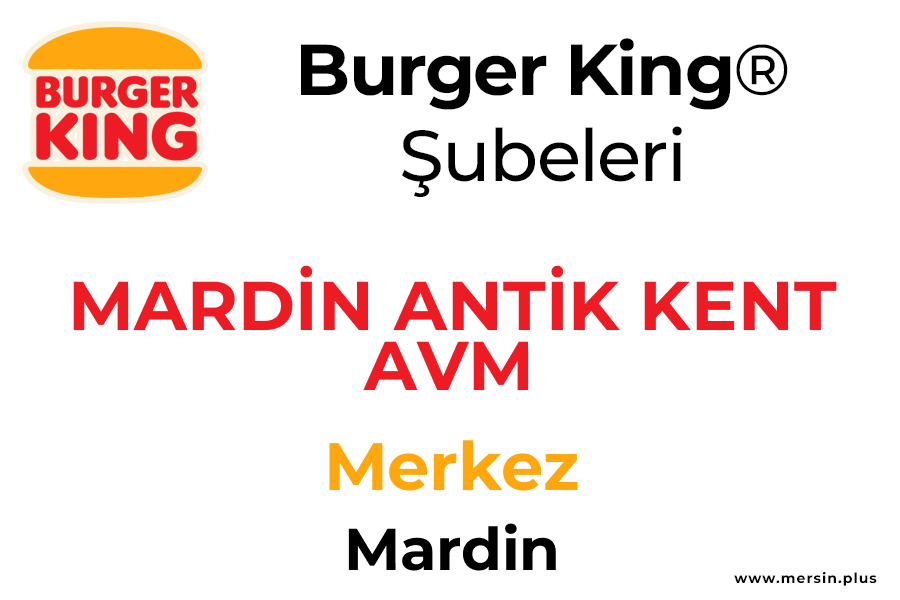 Mardi̇n Anti̇k Kent Avm Merkez / Mardin Burger King