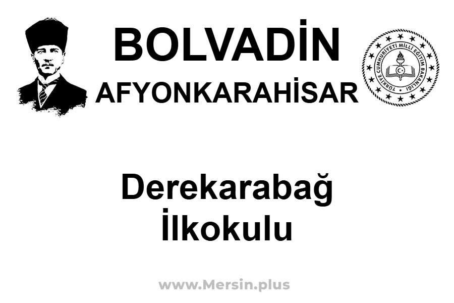 Derekarabağ İlkokulu - BOLVADİN / AFYONKARAHİSAR