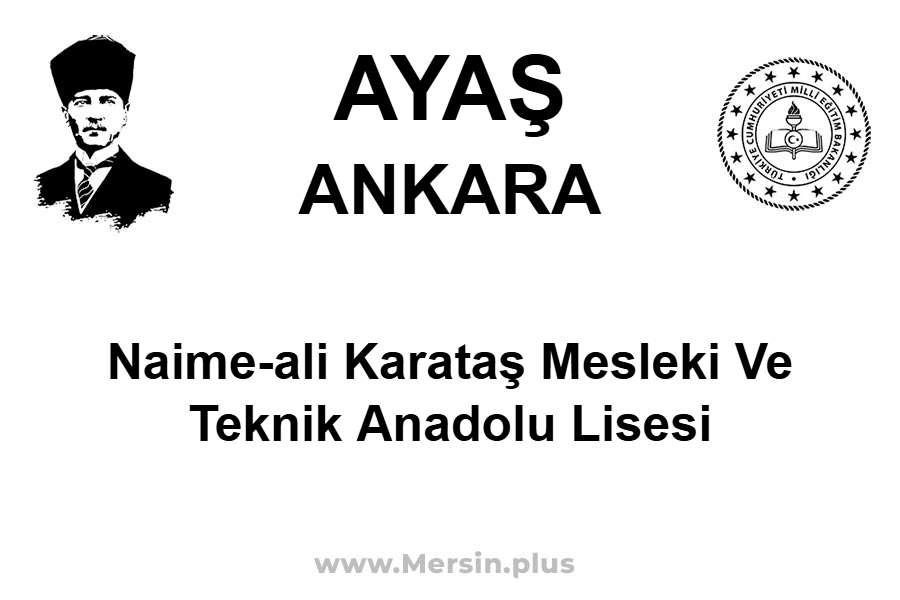 Naime-Ali Karataş Mesleki ve Teknik Anadolu Lisesi - AYAŞ / ANKARA