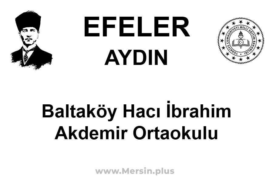 Baltaköy Hacı İbrahim Akdemir Ortaokulu - EFELER / AYDIN