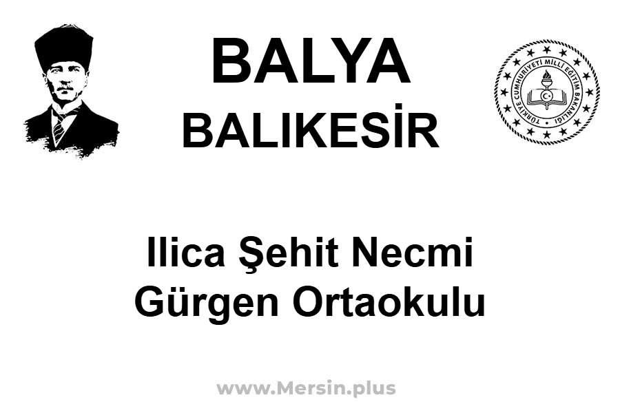 ILICA ŞEHİT NECMİ GÜRGEN ORTAOKULU - BALYA / BALIKESİR