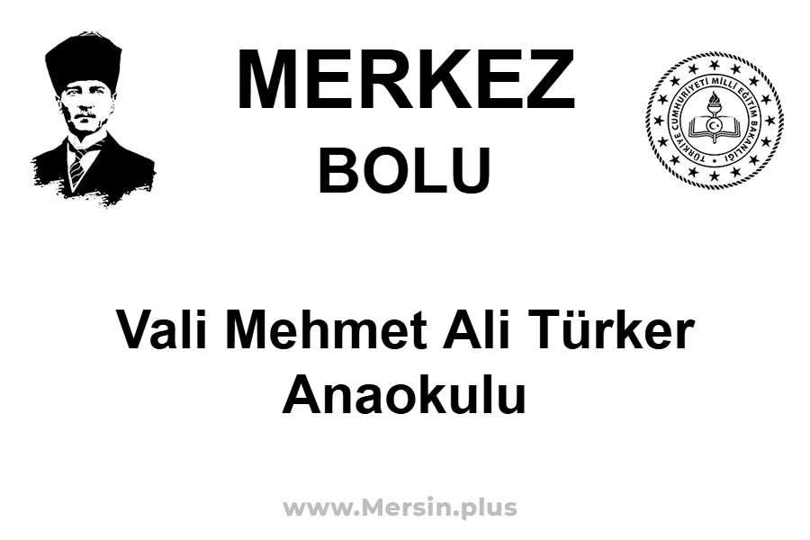 Vali Mehmet Ali Türker Anaokulu - MERKEZ / BOLU