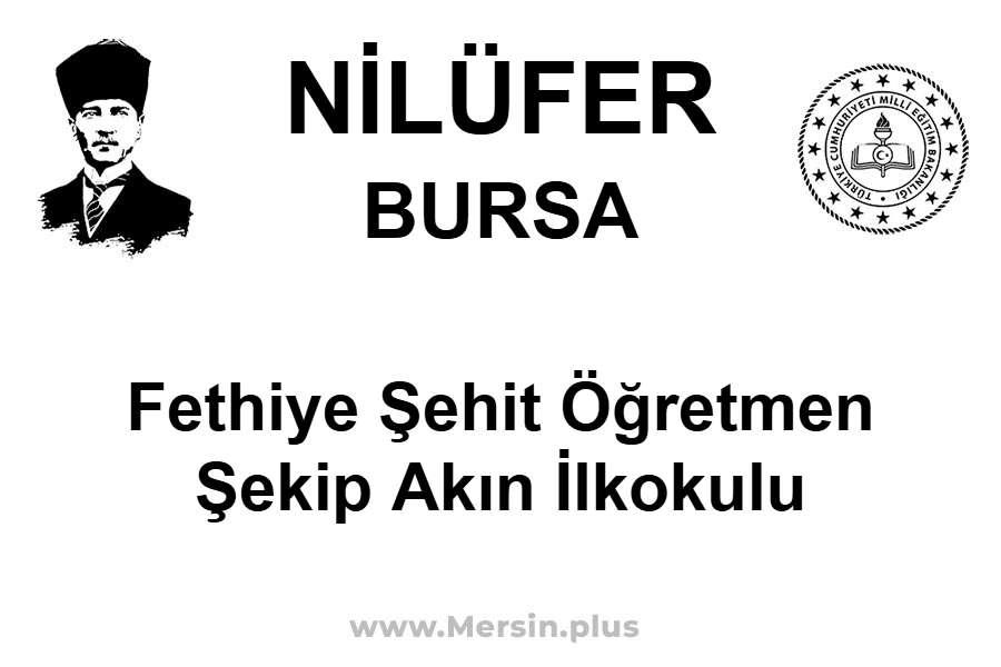 Fethiye Şehit Öğretmen Şekip Akın İlkokulu - NİLÜFER / BURSA