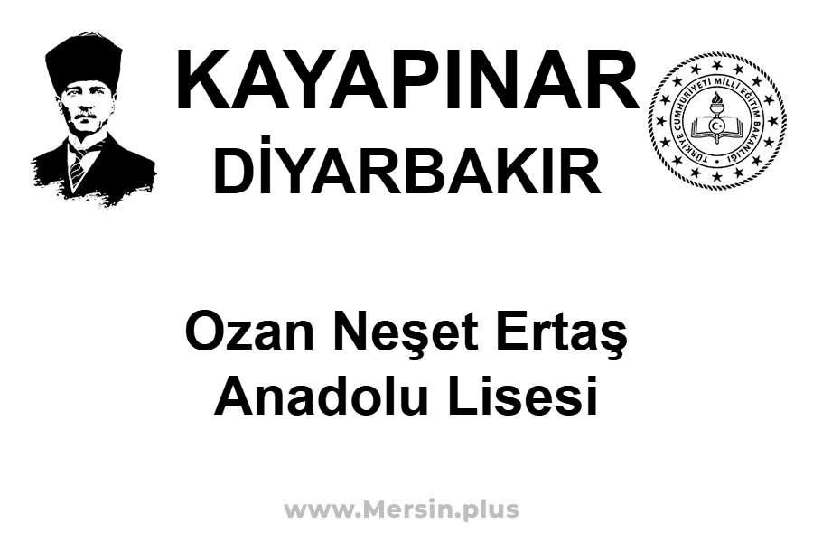 Ozan Neşet Ertaş Anadolu Lisesi - KAYAPINAR / DİYARBAKIR