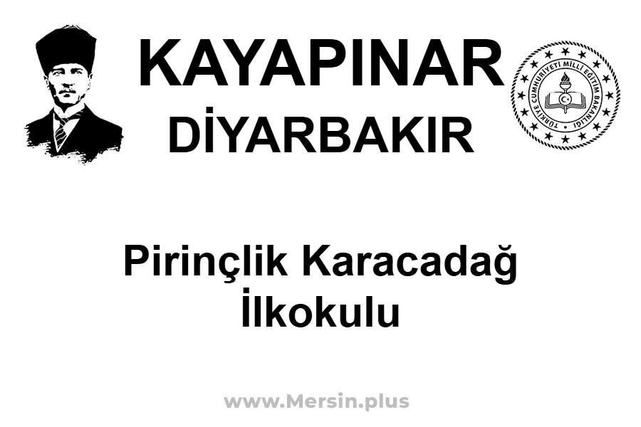 Pirinçlik Karacadağ İlkokulu - KAYAPINAR / DİYARBAKIR