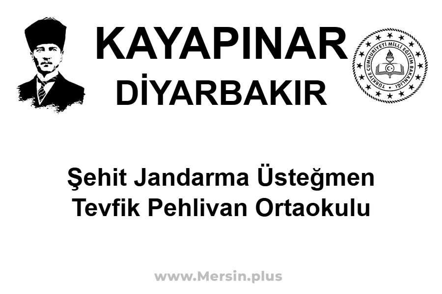 Şehit Jandarma Üsteğmen Tevfik Pehlivan Ortaokulu - KAYAPINAR / DİYARBAKIR