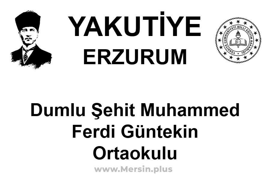 Dumlu Şehit Muhammed Ferdi Güntekin Ortaokulu - YAKUTİYE / ERZURUM