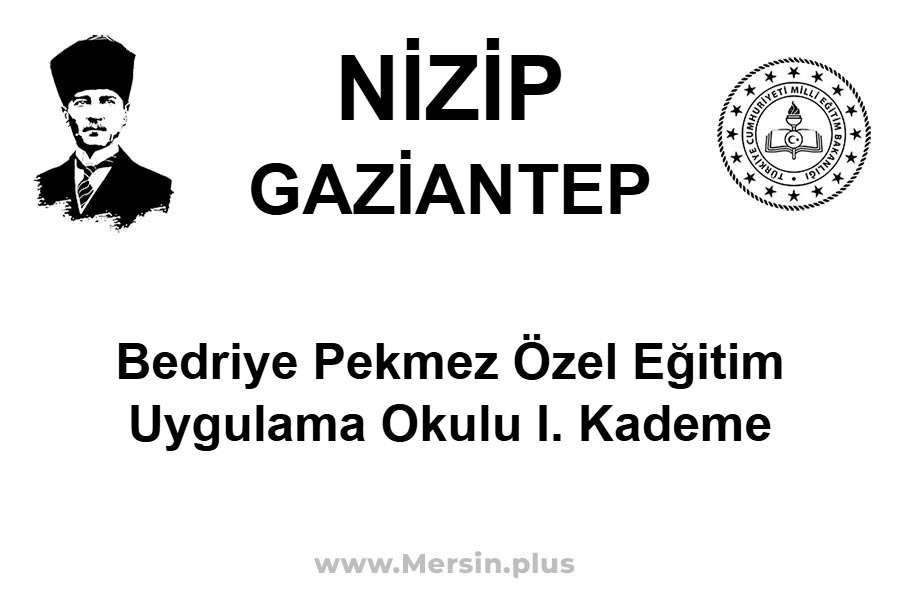 Bedriye Pekmez Özel Eğitim Uygulama Okulu I. Kademe - NİZİP / GAZİANTEP