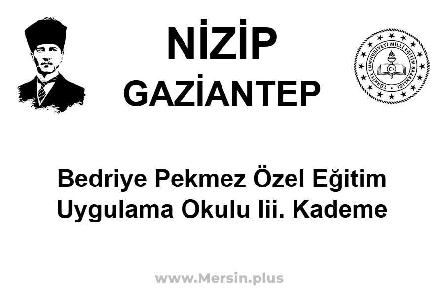 Bedriye Pekmez Özel Eğitim Uygulama Okulu III. Kademe - NİZİP / GAZİANTEP