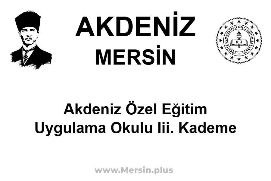 Akdeniz Özel Eğitim Uygulama Okulu III. Kademe - AKDENİZ / MERSİN