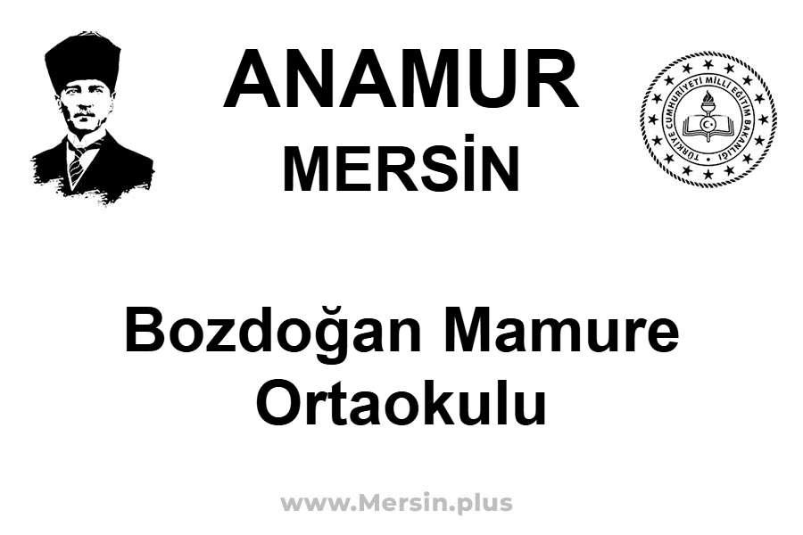 Bozdoğan Mamure Ortaokulu - ANAMUR / MERSİN