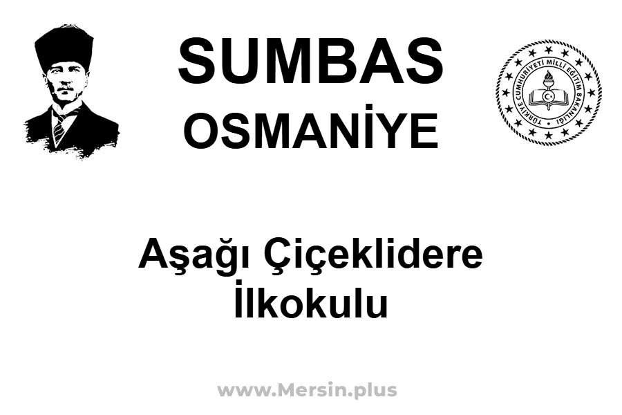 Aşağı Çiçeklidere İlkokulu - SUMBAS / OSMANİYE