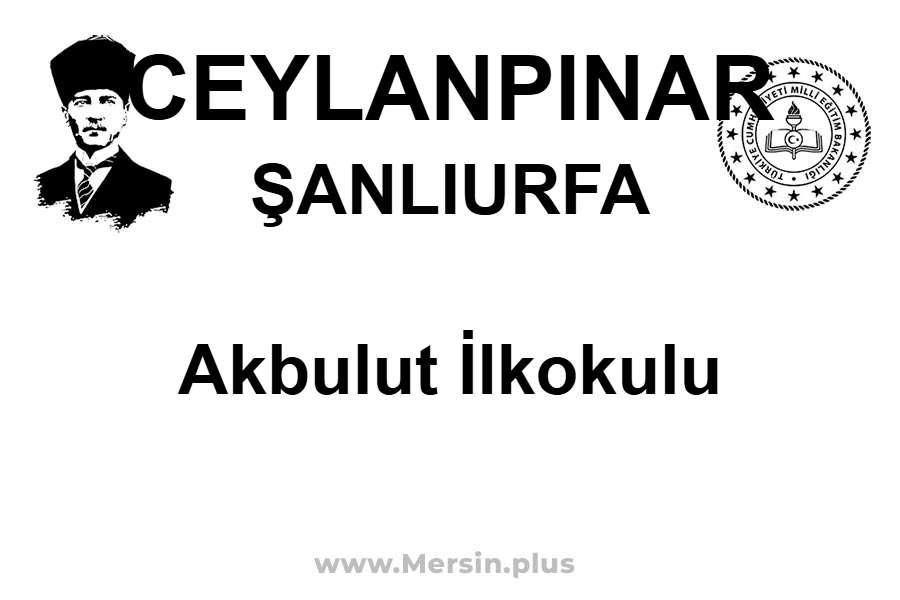 Akbulut İlkokulu - CEYLANPINAR / ŞANLIURFA