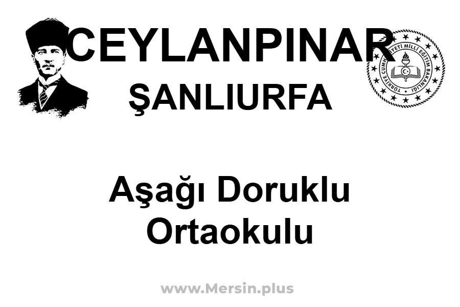Aşağı Doruklu Ortaokulu - CEYLANPINAR / ŞANLIURFA