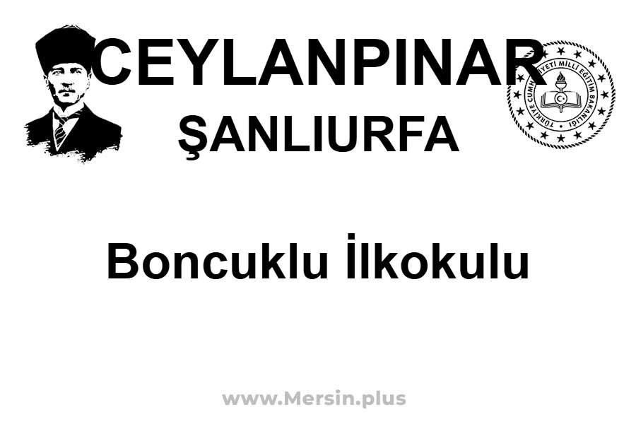 Boncuklu İlkokulu - CEYLANPINAR / ŞANLIURFA