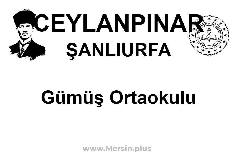 Gümüş Ortaokulu - CEYLANPINAR / ŞANLIURFA