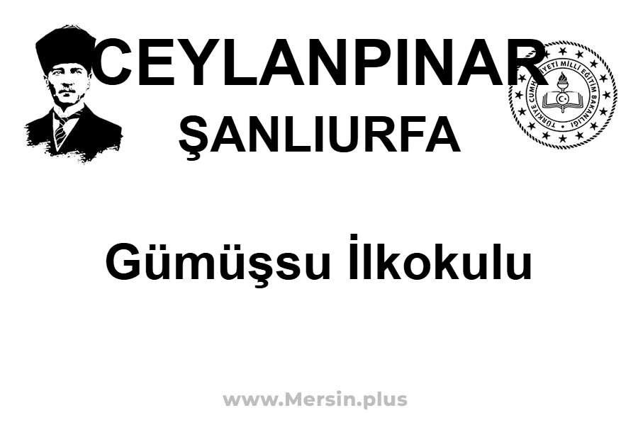 Gümüşsu İlkokulu - CEYLANPINAR / ŞANLIURFA