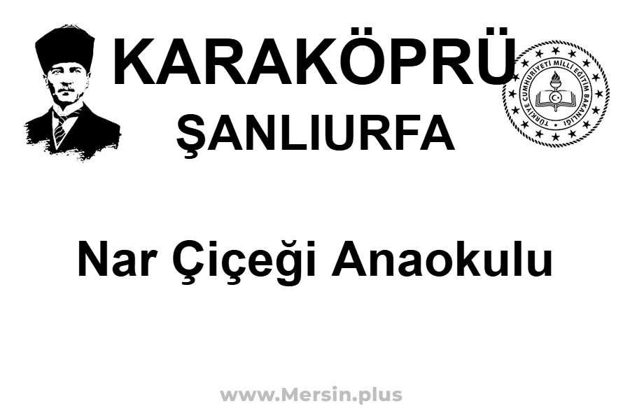 Nar Çiçeği Anaokulu - KARAKÖPRÜ / ŞANLIURFA