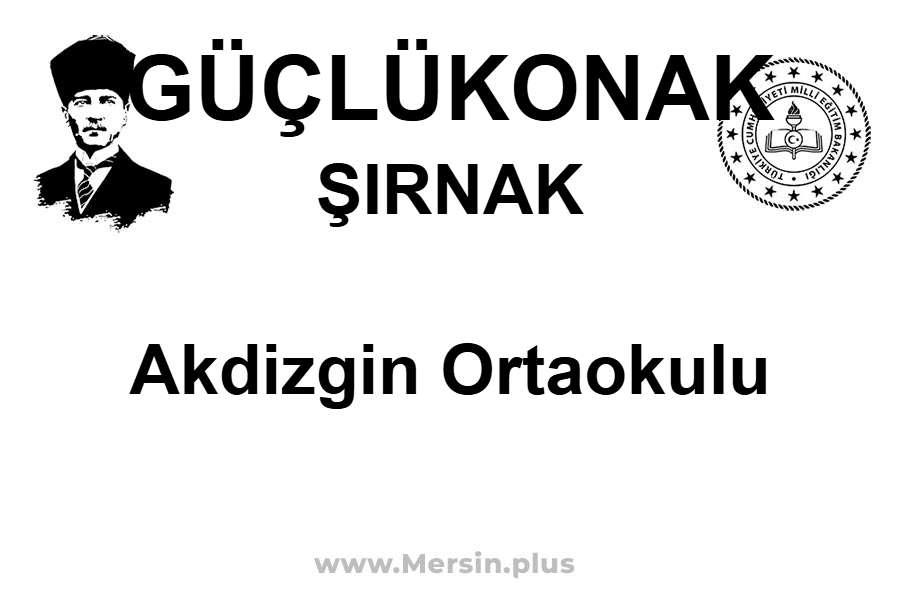 Akdizgin Ortaokulu - GÜÇLÜKONAK / ŞIRNAK