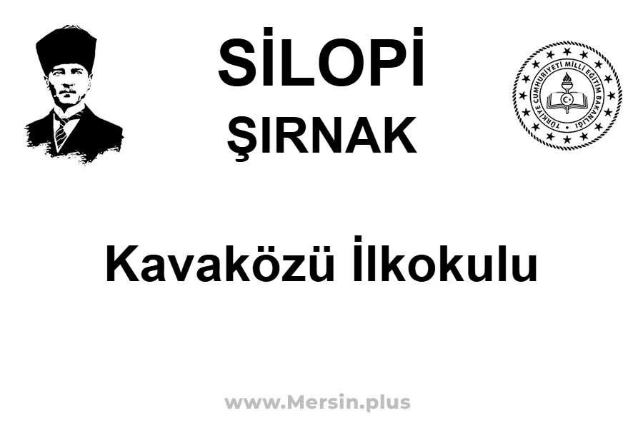 Kavaközü İlkokulu - SİLOPİ / ŞIRNAK