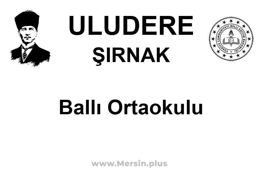 Ballı Ortaokulu - ULUDERE / ŞIRNAK