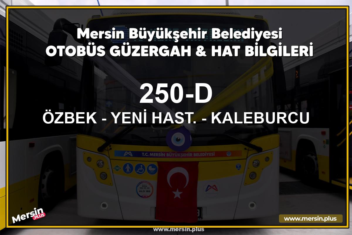 Mersin 250-D | ÖZBEK - YENİ HAST. - KALEBURCU | Belediye Otobüsü Güzergah Hat Bilgileri
